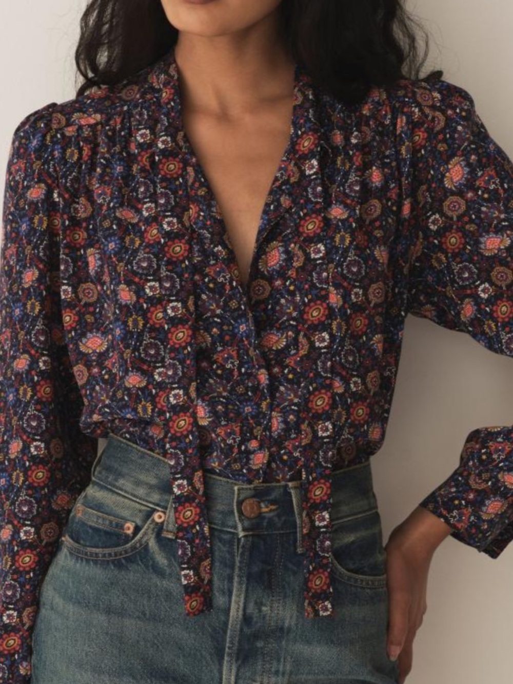 Doen Josseline Top in Midnight Riviera Medallion
